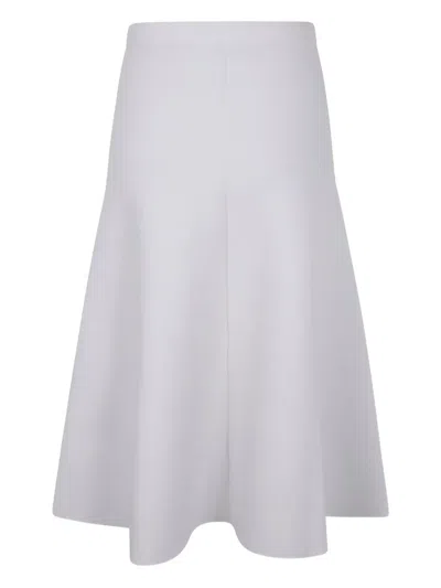 D Exterior D.exterior Merinos Double Flared Skirt In White
