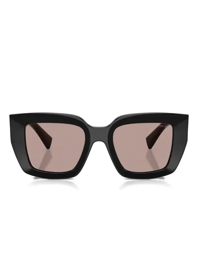 Miu Miu Eyewear Square Frame Sunglasses In Black