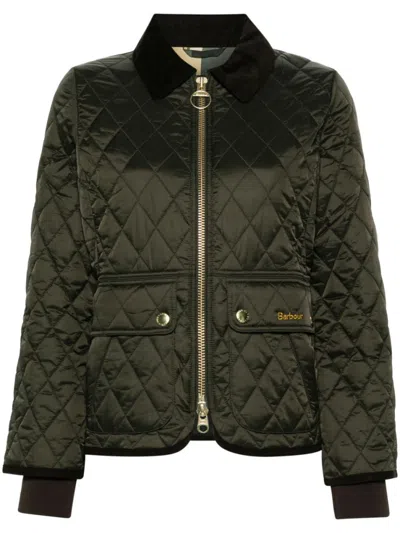 Barbour Beadnell Green Fitted Jacket In Green