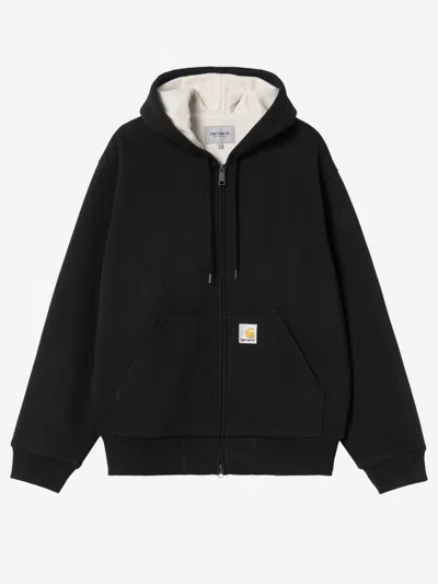 Carhartt Hooded Sweatshirt Featuring Kangaroo Pocket In Black