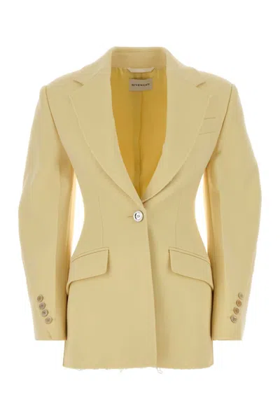 Givenchy Balloon-sleeve Notched Blazer In Yellow