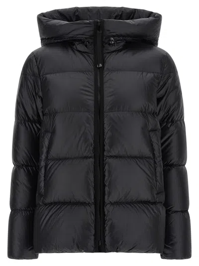 Moncler Black Quilted Jacket In Black