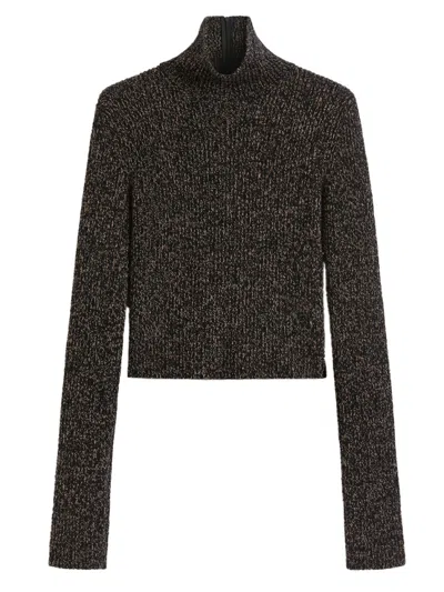 Max Mara Wool And Cashmere-blend Turtleneck Sweater In Black