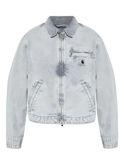 Carhartt Emery Jacket With Collar And Pockets In Blue