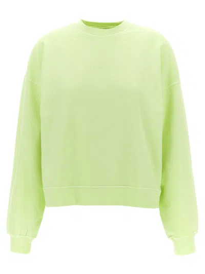 Carhartt Crew Neck Sweatshirt Ribbed Cuffs In Green