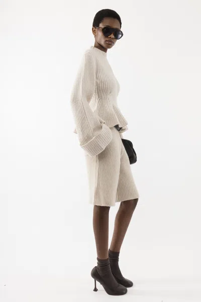 Arakii Knitted Bermuda Shorts In White