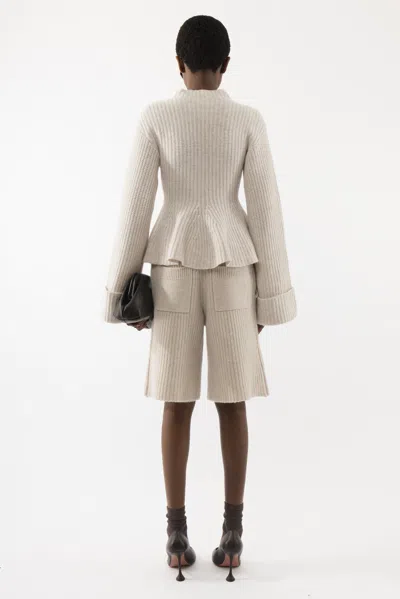 Arakii Knitted Bermuda Shorts In White