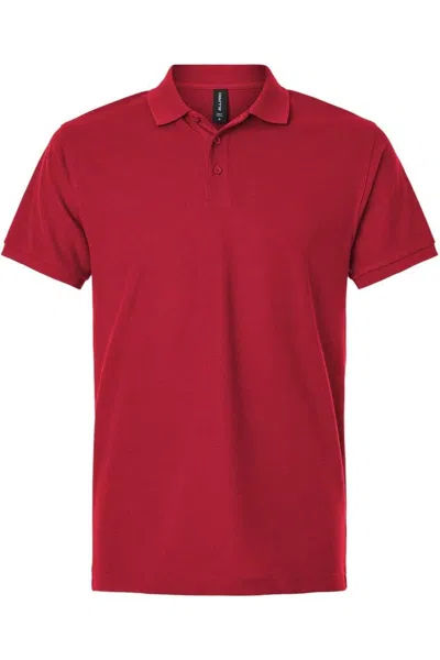 Allpro Pique Polo In Red