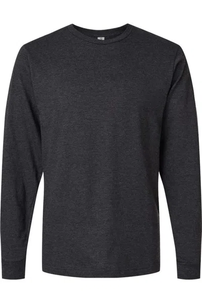 Tultex Fine Jersey Long Sleeve T-shirt In Black