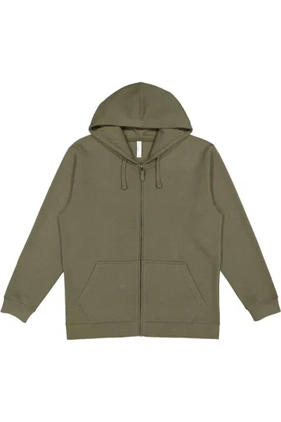 Lat Full-zip Fleece Hoodie In Green