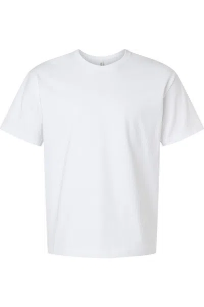 Bella+canvas Heather Cvc Raglan Tee In White