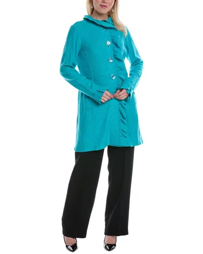 Renuar Wool-blend Coat In Blue