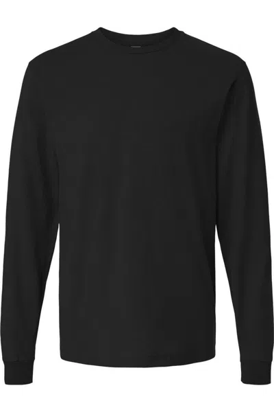 Tultex Fine Jersey Long Sleeve T-shirt In Black