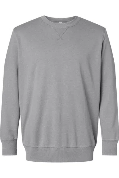 Lat Vintage Wash Fleece Crewneck Sweatshirt In Gray