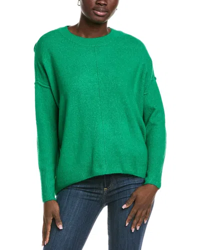 Vince Camuto Tipped Crewneck Sweater In Green