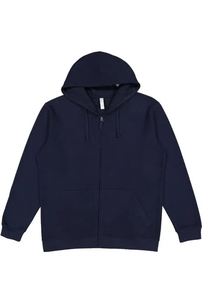Lat Full-zip Fleece Hoodie In Blue