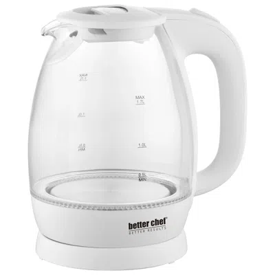 Proxxi Better Chef 7-cup Cordless Borosilicate Glass Electric Kettle With Led Light In White