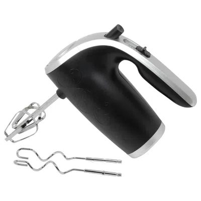 Proxxi Better Chef 5-speed 150w Hand Mixer With Silver Accents And Storage Clip In Black