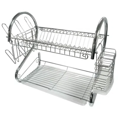 Proxxi Better Chef 22" 2-level Chrome-plated S-shaped Dish Rack In Metallic