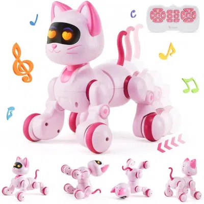 Proxxi Rc Robot Cat Toy For Kid Talking Dancing Touch Remote Control Programmable In Pink