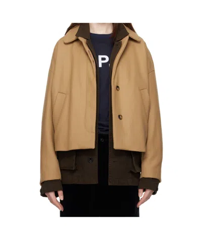 Apc Tan Becca Jacket In Brown