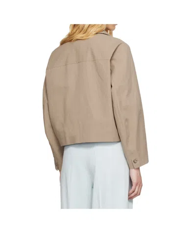 Apc Beige Bianca Jacket In Brown