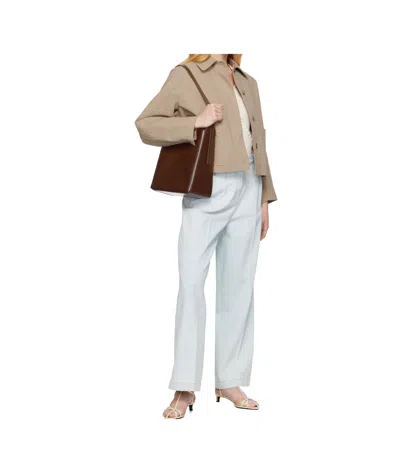 Apc Beige Bianca Jacket In Brown