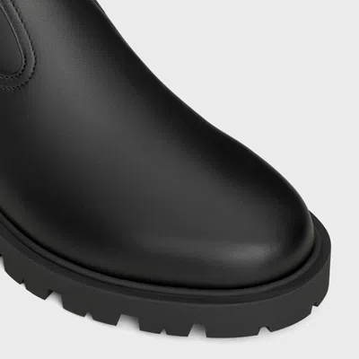 Celine Chunky Sole Round Toe Zipped Boot In Black