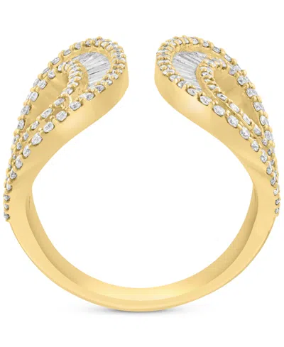 Effy Collection Effy Diamond Round & Baguette Looped Cuff Ring (1-5/8 Ct. T.w.) In 14k Gold In Gold