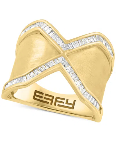 Effy Collection Effy Diamond Baguette X Statement Ring (1/3 Ct. T.w.) In 14k Gold In Gold
