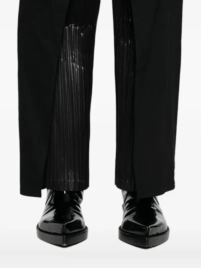 Junya Watanabe Pleated Panel Pants In Black