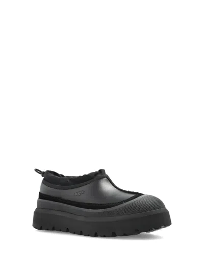 Ugg Leather Tasman Weather Hybrid Slippers In Black