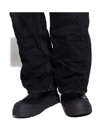 Ugg Leather Tasman Weather Hybrid Slippers In Black