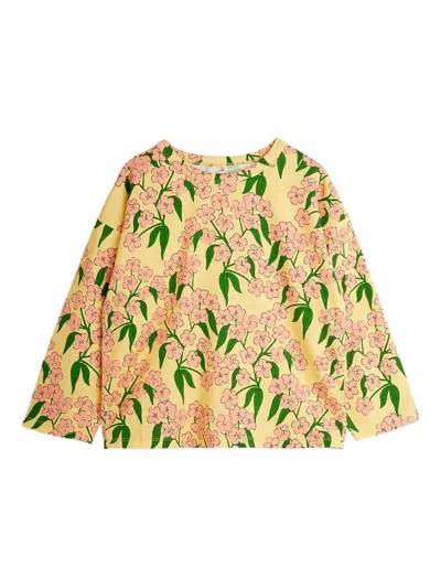 Mini Rodini Floral Top In Yellow
