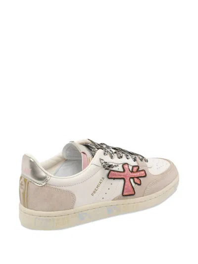 Premiata Contemporary Low Top Sneakers With Unique Features In Neutral