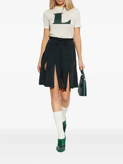 Lacoste Graphic-detail T-shirt In Neutral