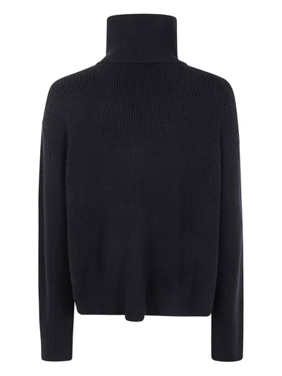 Pierantonio Gaspari Zip Turtleneck Knitwear In Black