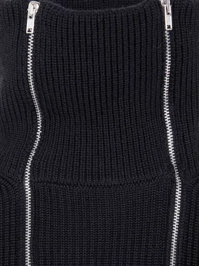 Pierantonio Gaspari Zip Turtleneck Knitwear In Black