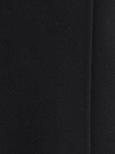 Rier Fleece Wrap Skirt In Pure Wool In Black