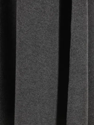 Balenciaga Long Grey Wool Skirt In Gray