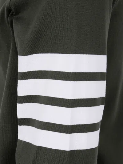 Thom Browne Classic Fit Long Sleeve Rugby In Med Weight Jersey With En In Black