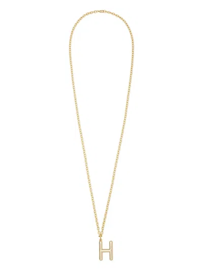 Roxanne Assoulin Big Puffy Initial Necklace In Gold
