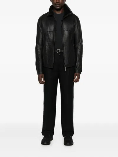 Isaac Sellam Experience Panelled Zip-front Leather Jacket In Black