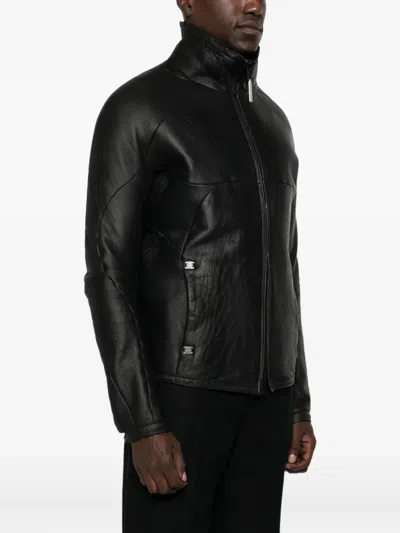 Isaac Sellam Experience Panelled Zip-front Leather Jacket In Black