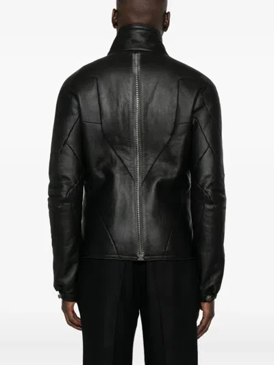 Isaac Sellam Experience Panelled Zip-front Leather Jacket In Black