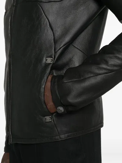 Isaac Sellam Experience Panelled Zip-front Leather Jacket In Black