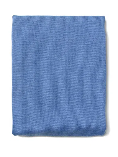 Little Bear Knitted Blanket In Blue