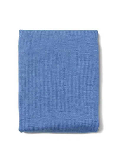 Little Bear Knitted Blanket In Blue