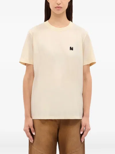 Msgm Logo-print T-shirt In Neutral