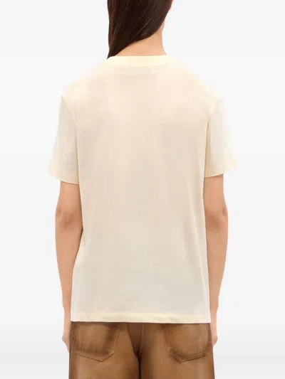 Msgm Logo-print T-shirt In Neutral